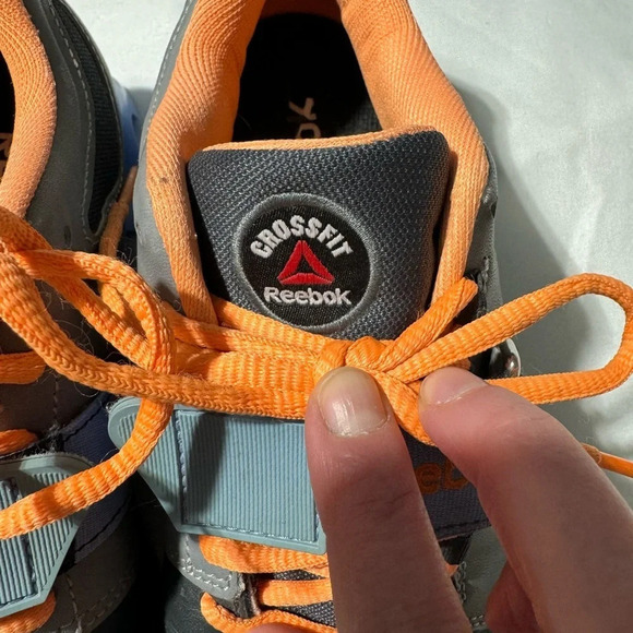 Reebok CrossFit U-Form Trainers Grey/Blue/Orange Size 6.5 - Picture 4 of 10